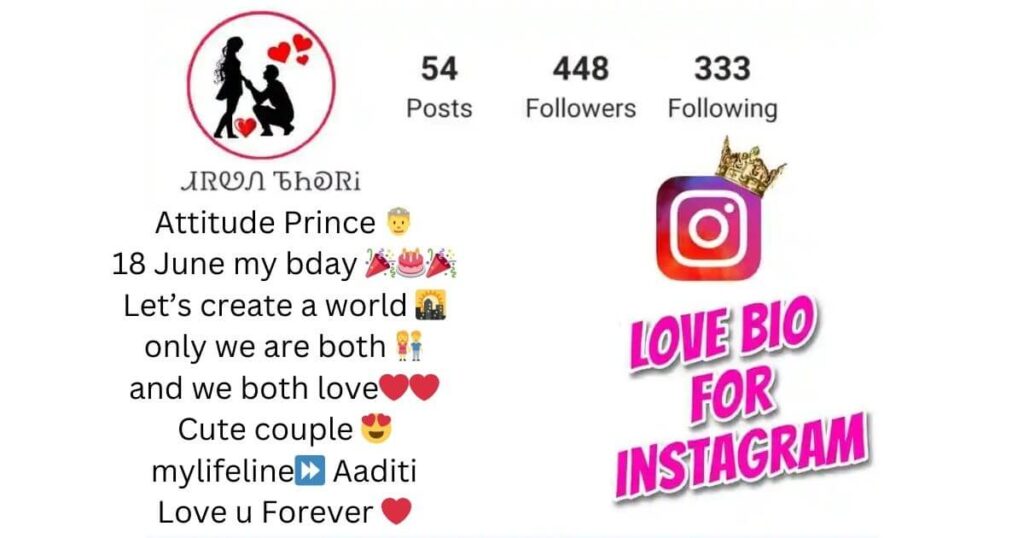 Love Bio For Instagram